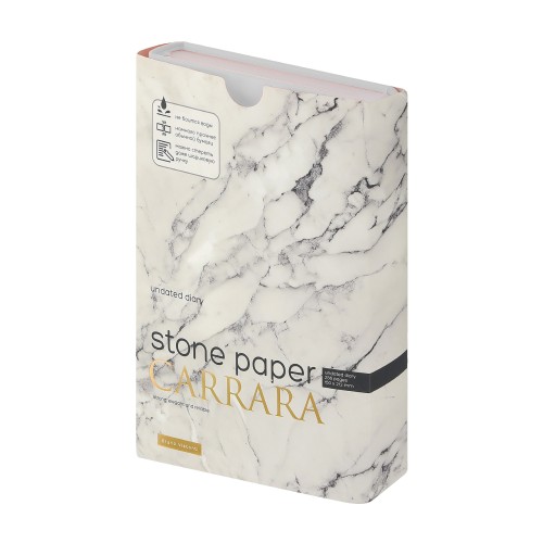 Ежедневник с каменной бумагой недатированный А5 "Carrara", белый