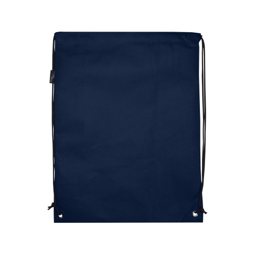 Рюкзак-мешок  на шнурке «Evergreen» из переработанного нетканого материала, синий navy