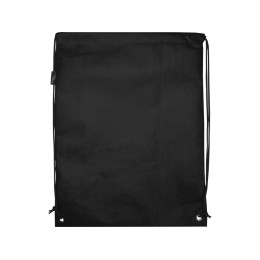 Рюкзак-мешок  на шнурке «Evergreen» из переработанного нетканого материала, сплошной черный