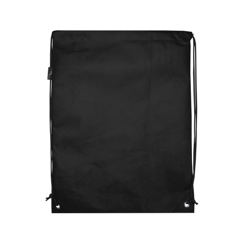 Рюкзак-мешок  на шнурке «Evergreen» из переработанного нетканого материала, сплошной черный