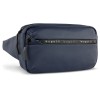 Сумка на пояс BUGATTI БЛАНК | BLANC, синяя, тарпаулин/полиэстер, 26х5,5х13,5 см