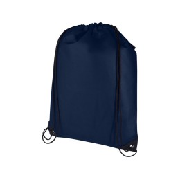 Рюкзак-мешок  на шнурке «Evergreen» из переработанного нетканого материала, синий navy