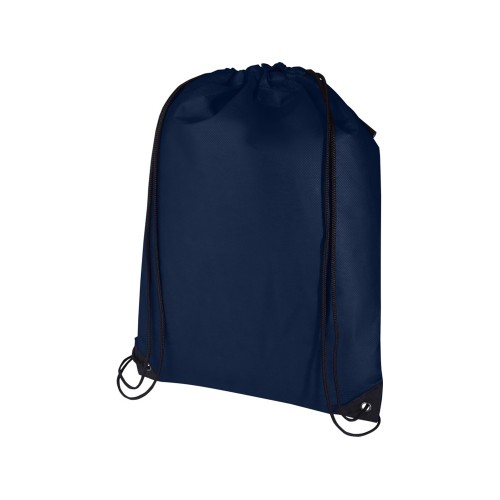 Рюкзак-мешок  на шнурке «Evergreen» из переработанного нетканого материала, синий navy