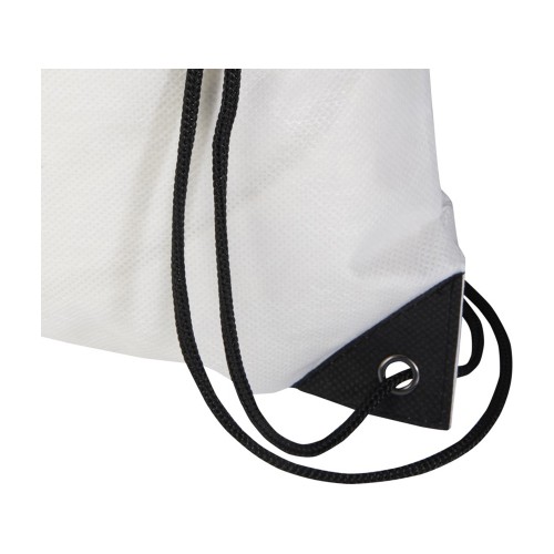 Рюкзак-мешок  на шнурке «Evergreen» из переработанного нетканого материала, белый