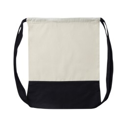 Рюкзак-мешок Cotton из хлопка 170 г, натуральный/черный