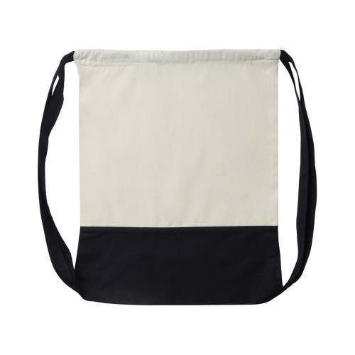 Рюкзак-мешок Cotton из хлопка 170 г, натуральный/черный