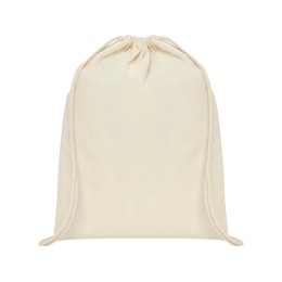 Рюкзак со шнурком Oregon хлопка плотностью 140 г/м2, natural