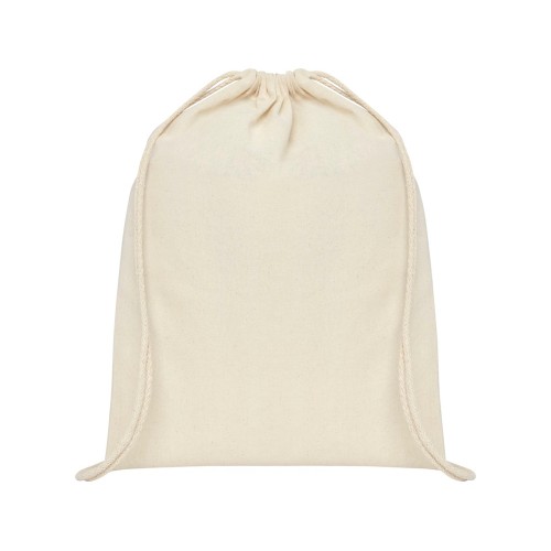 Рюкзак со шнурком Oregon хлопка плотностью 140 г/м2, natural
