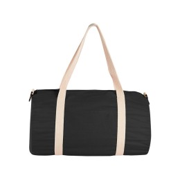 Хлопковая сумка Barrel Duffel, черный/бежевый