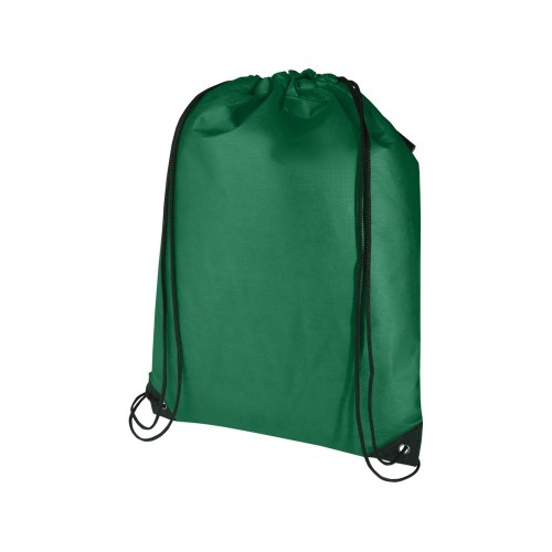 Рюкзак-мешок  на шнурке «Evergreen» из переработанного нетканого материала, зеленый