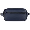 Сумка на пояс BUGATTI БЛАНК | BLANC, синяя, тарпаулин/полиэстер, 26х5,5х13,5 см
