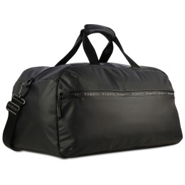 Сумка спортивная BUGATTI БЛАНК | BLANC, чёрная, тарпаулин/полиэстер, 52х26х27,5 см