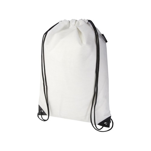 Рюкзак-мешок  на шнурке «Evergreen» из переработанного нетканого материала, белый