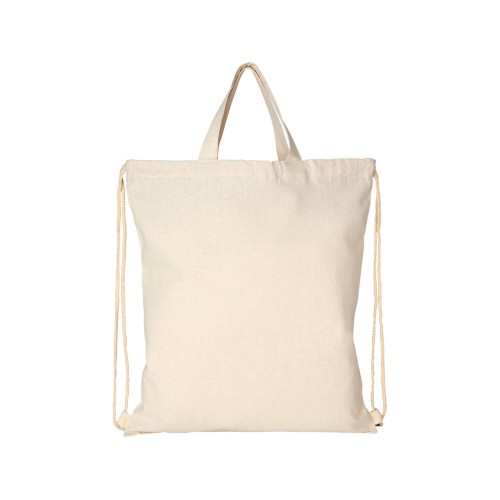 Рюкзак со шнурком Pheebs из 210 г/м2 переработанного хлопка, натуральный