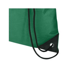 Рюкзак-мешок  на шнурке «Evergreen» из переработанного нетканого материала, зеленый