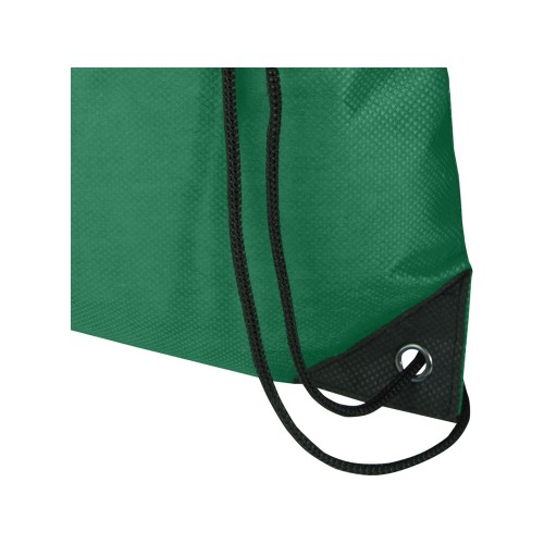 Рюкзак-мешок  на шнурке «Evergreen» из переработанного нетканого материала, зеленый