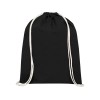 Рюкзак со шнурком Tenes из хлопка плотностью 140 г/м2, черный