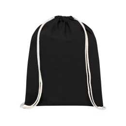 Рюкзак со шнурком Tenes из хлопка плотностью 140 г/м2, черный