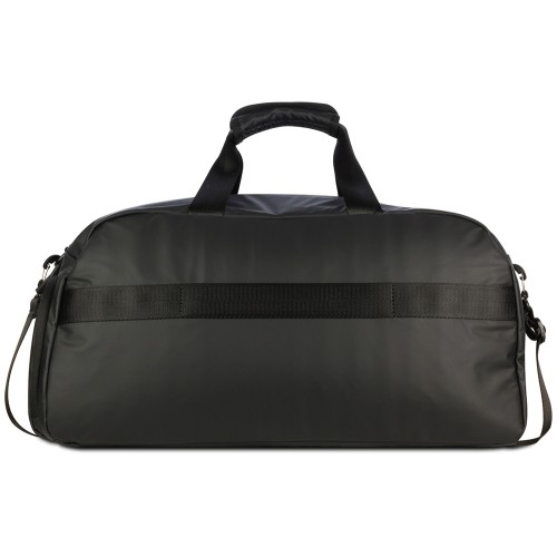 Сумка спортивная BUGATTI БЛАНК | BLANC, чёрная, тарпаулин/полиэстер, 52х26х27,5 см