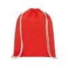 Рюкзак со шнурком Oregon хлопка плотностью 140 г/м2, красный
