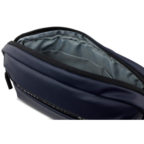 Сумка на пояс BUGATTI БЛАНК | BLANC, синяя, тарпаулин/полиэстер, 26х5,5х13,5 см