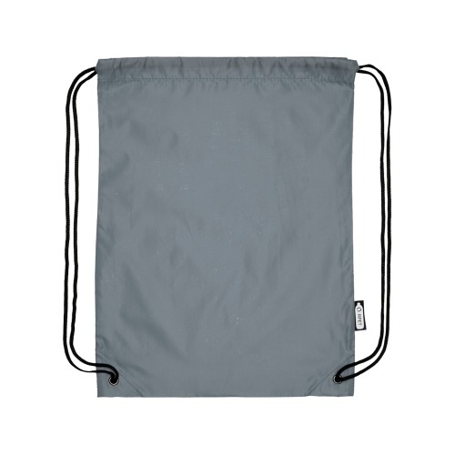 Рюкзак со шнурком Oriole из переработанного ПЭТ, серый