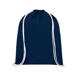 Рюкзак со шнурком Tenes из хлопка плотностью 140 г/м2, темно-синий