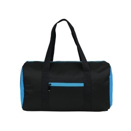 Сумка спортивная Master с цветными молниями, неоново-голубой