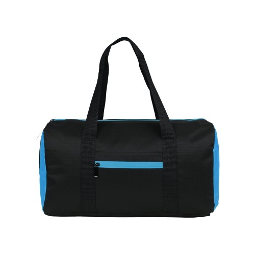 Сумка спортивная Master с цветными молниями, неоново-голубой