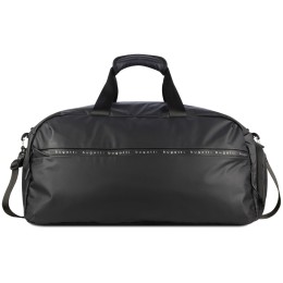 Сумка спортивная BUGATTI БЛАНК | BLANC, чёрная, тарпаулин/полиэстер, 52х26х27,5 см