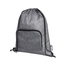 Складная сумка со шнурком Ash из переработанных материалов, соответствующих стандарту GRS, объемом 7 л, черный