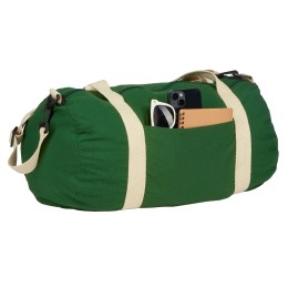 Хлопковая сумка Barrel Duffel, зеленый/бежевый