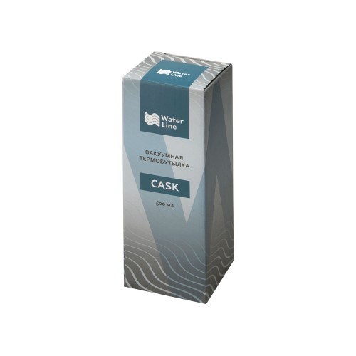 Вакуумная термобутылка "Cask" Waterline, soft touch, 500 мл, синий