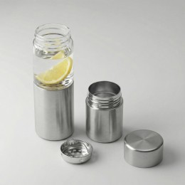 Бутылка для воды FLAVOUR U SEE, 460 мл, серебристый