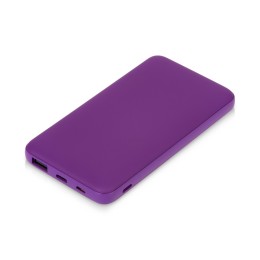 Подарочный набор с бутылкой для воды и повербанком С2, 10000 mAh, фиолетовый