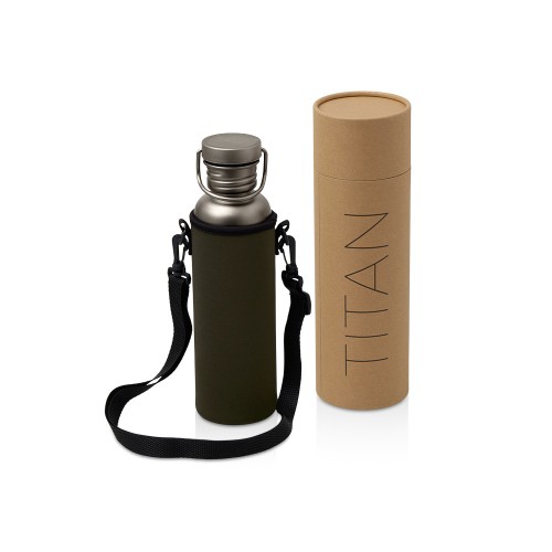 Бутылка для воды из титана "Titan", 750ml, темно-серый