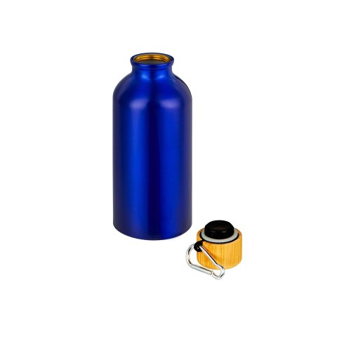 Бутылка "Hip S Bamboo" с карабином 400мл, синий