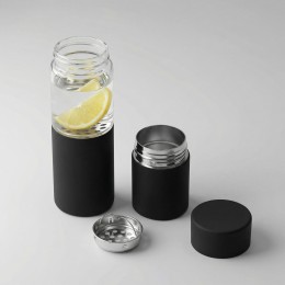 Бутылка для воды FLAVOUR U SEE, 460 мл, черный (Р)