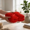 Подарочный набор с пледом, термосом "Cozy hygge" 2.0, красный