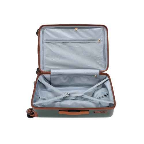 Чемодан BUGATTI АМЕЛИЯ | AMELIA, зеленый, поликарбонат / АБС-пластик, 42х24х67 см, 55 л