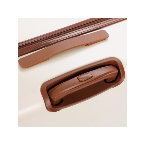 Чемодан BUGATTI АМЕЛИЯ | AMELIA, бежевый, поликарбонат / АБС-пластик, 50х29х76 см, 85 л