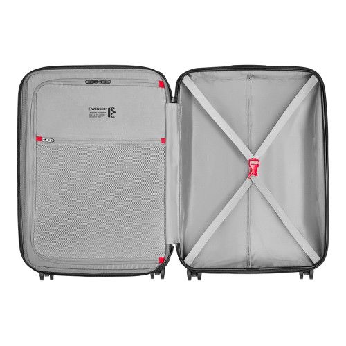 Чемодан WENGER Prymo, чёрный, средний, 45х65х26 см, 59 л, ABS+PC