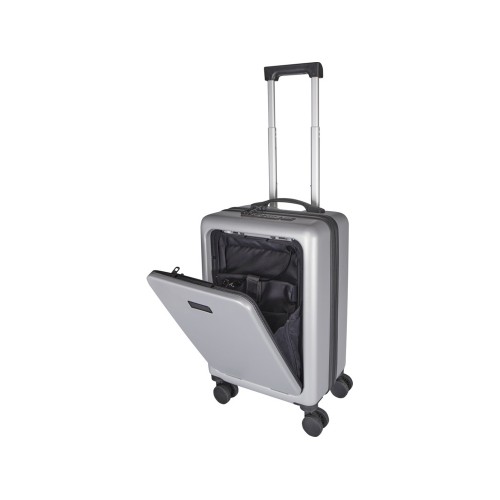 Rover Pro 20-дюймовый чемодан на колесах из материалов, переработанных согласно стандарту GRS, объемом 40 л - Серебряный