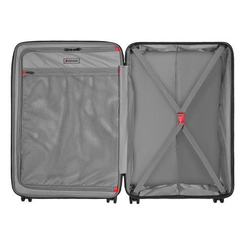 Чемодан WENGER Pegasus, черный, поликарбонат+АБС-пластик, большой, 52х76х30 см, 99 л.