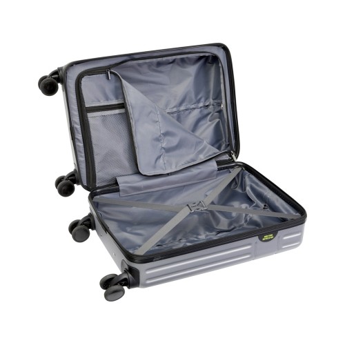 Чемодан на колесах Rover из материалов, переработанных согласно стандарту GRS, 40 л - Серебряный