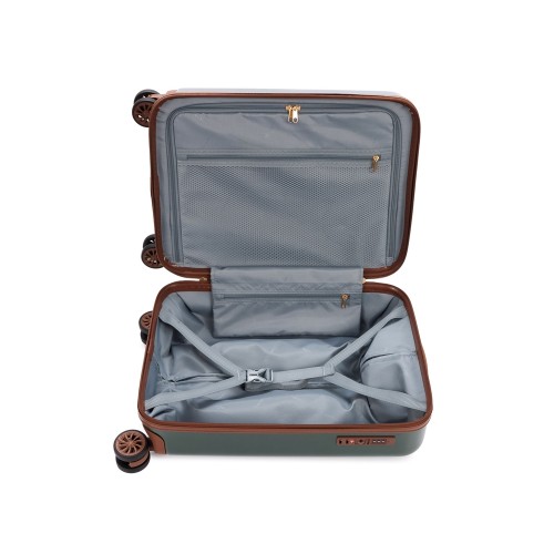 Чемодан для ручной клади BUGATTI АМЕЛИЯ | AMELIA, зеленый, поликарбонат / АБС-пластик, 32х22х53 см, 30 л