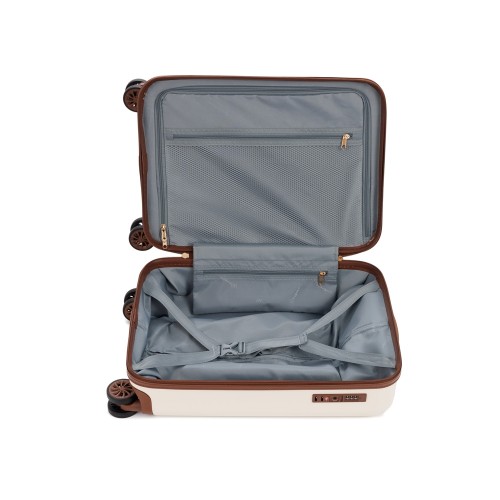 Чемодан для ручной клади BUGATTI АМЕЛИЯ | AMELIA, бежевый, поликарбонат / АБС-пластик, 32х22х53 см, 30 л