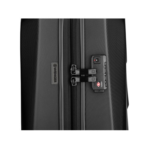 Чемодан WENGER Prymo, чёрный, малый, 40х55х20 см, 36 л, ABS+PC