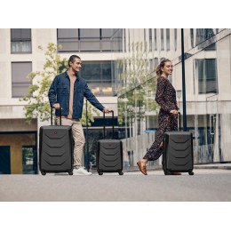 Чемодан WENGER Prymo, чёрный, малый, 40х55х20 см, 36 л, ABS+PC