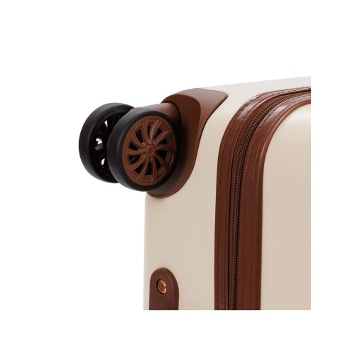 Чемодан для ручной клади BUGATTI АМЕЛИЯ | AMELIA, бежевый, поликарбонат / АБС-пластик, 32х22х53 см, 30 л